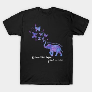 Alzheimer Awareness Spread The Hope Find A Cure Gift T-Shirt